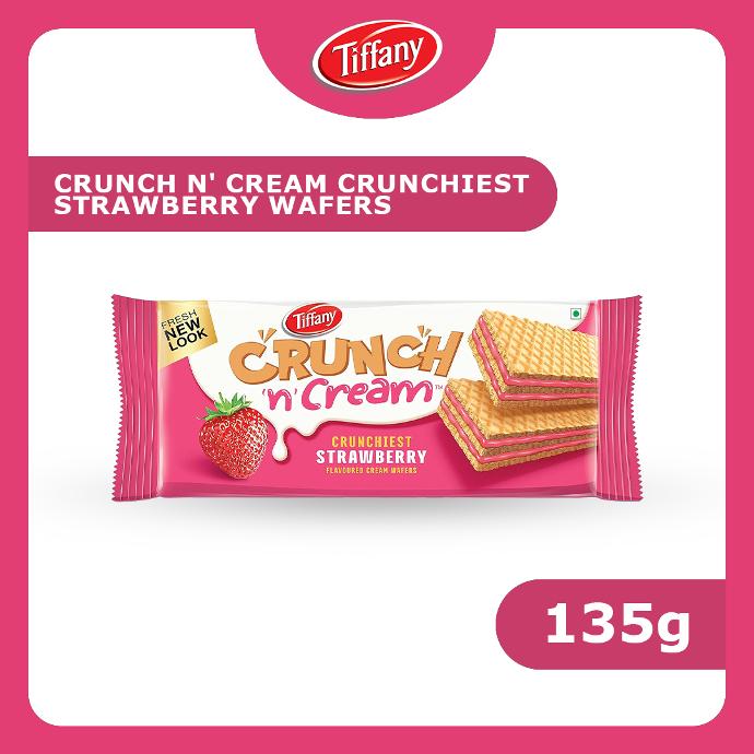 TIFFANY CRUNCHIEST STRAWBERRY FLAVOURED CREAM WAFER 135g