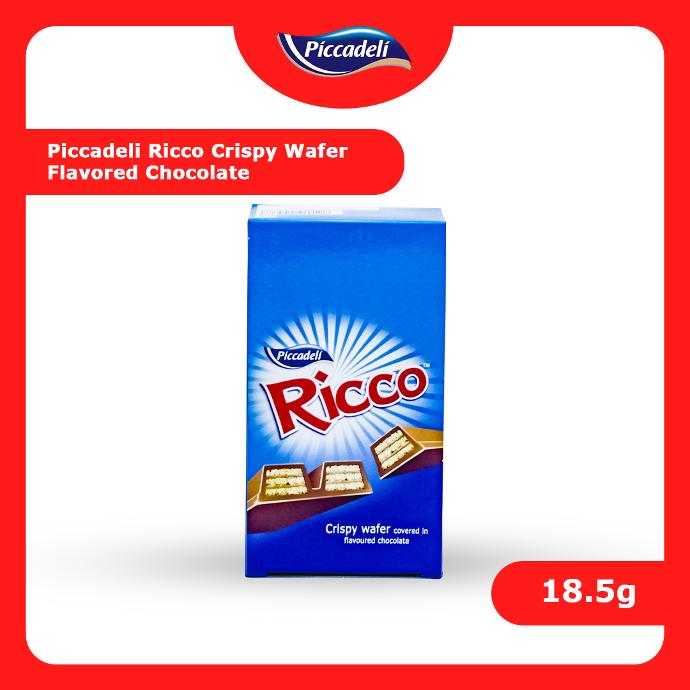 PICCADELI RICCO CRISPY WAFER COVERED IN FLAVOURED CHOCOLATE 24x18.5g