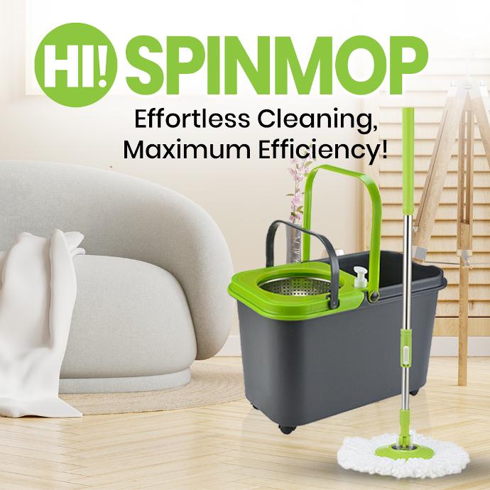 HI! SPIN MOP 11 LITERS 360 WHEELS WITH SEPARATE DRYING BUCKET