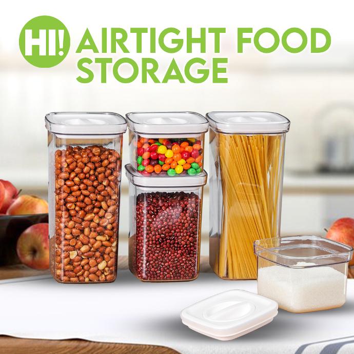 HI! AIRTIGHT FOOD STORAGE CONTAINER SET OF 5