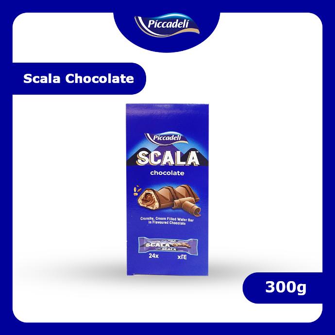 PICCADELI SCALA CRUNCHY CREAM FILLED WAFER BAR IN FLAVOURED CHOCOLATE 24x12.5g