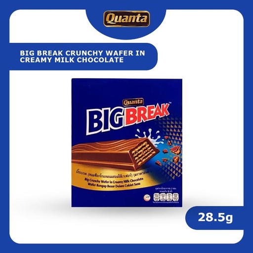 [80201] QUANTA BIG BREAK CRUNCHY WAFER IN CREAMY MILK CHOCOLATE 12x28.5g