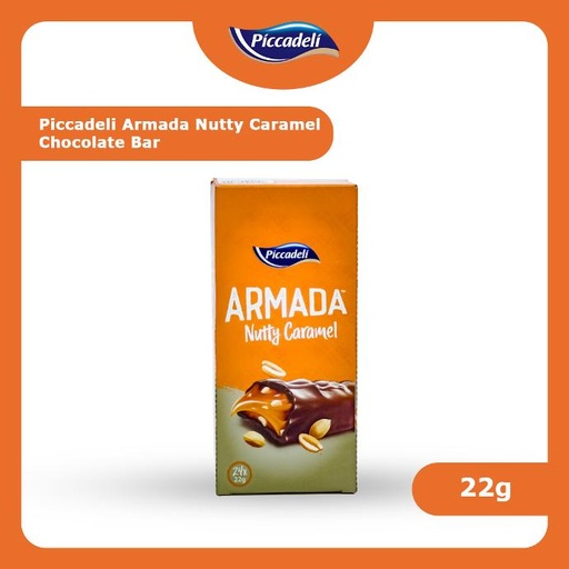 [80601] PICCADELI ARMADA CHOCOLATE BAR WITH CRUNCHY PEANUT IN CARAMEL 22g