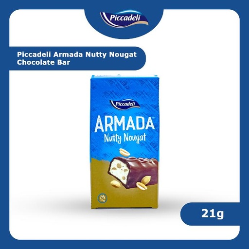 [80602] PICCADELI ARMADA CHOCOLATE BAR WITH CRUNCHY PEANUT IN NOUGAT 21g