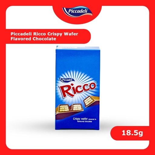 [80604] PICCADELI RICCO CRISPY WAFER COVERED IN FLAVOURED CHOCOLATE 24x18.5g
