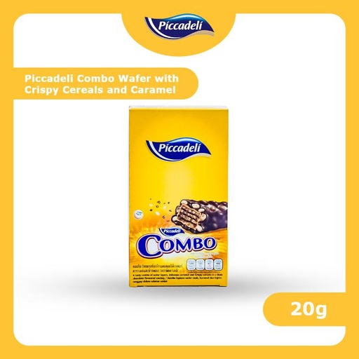 [80605] PICCADELI COMBO WAFER LAYERS WITH CARAMEL CEREALS COVERED WITH CHOCOLATE 12x20g