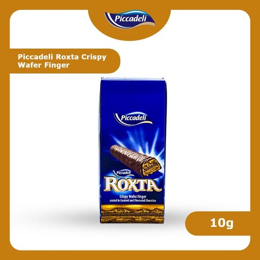 [80606] PICCADELI ROXTA CRISPY WAFER FINGER COATED IN CARAMEL & CHOCOLATE 48x10g