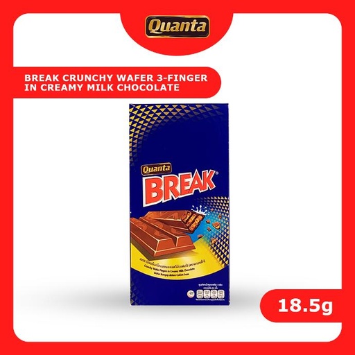 [80217] QUANTA BREAK CRUNCHY WAFER FINGERS IN CREAMY MILK CHOCOLATE 24x18.5g