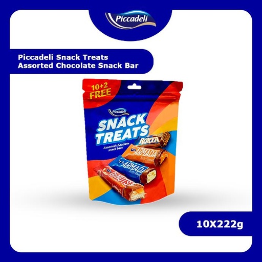 [80608] PICCADELI SNACK TREATS ASSORTED SNACK BARS 222g