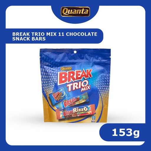 [80236] QUANTA BREAK TRIO MIX 11 CHOCOLATE SNACK BARS 153g